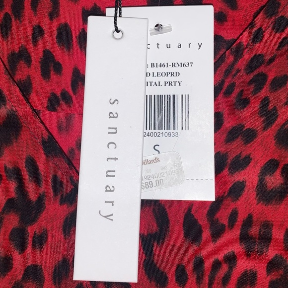 NWT Sanctuary size small blouse animal print - Picture 5 of 10